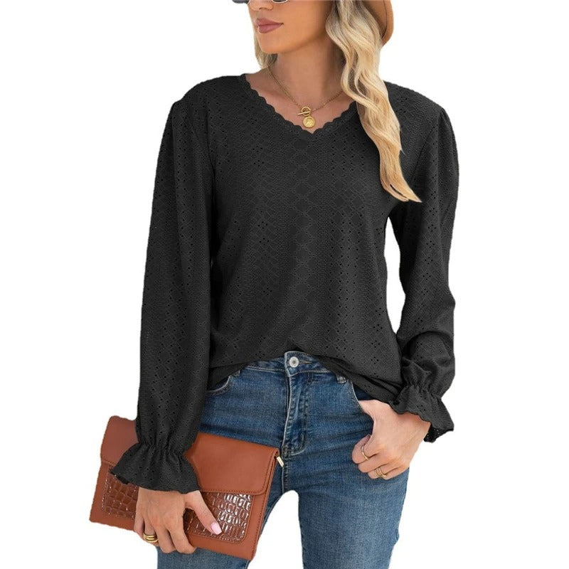 Sterblouse | Losse blouse met V-hals