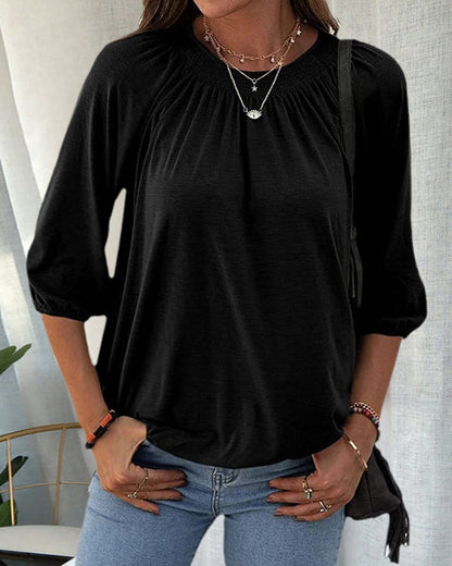 Yadira Blouse | Blouse met ronde hals voor dames