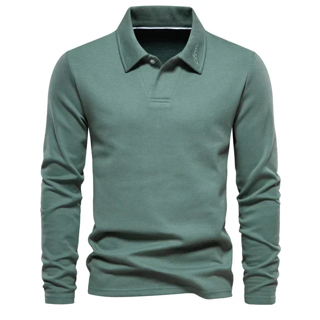 Yarno Blouse | Polo Blouse met lange mouwen voor heren