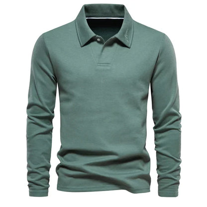 Yarno Blouse | Polo Blouse met lange mouwen voor heren