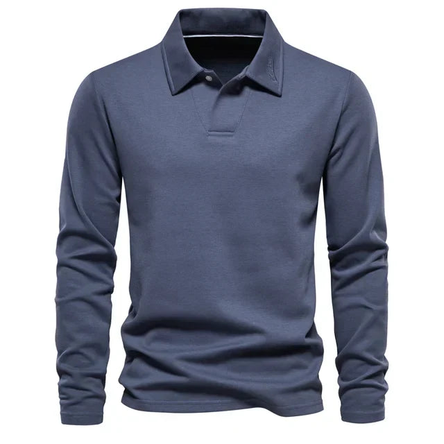 Yarno Blouse | Polo Blouse met lange mouwen voor heren