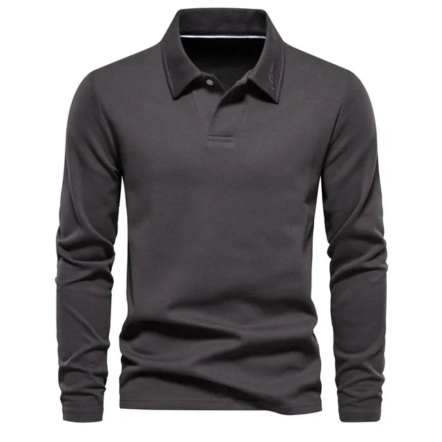 Yarno Blouse | Polo Blouse met lange mouwen voor heren
