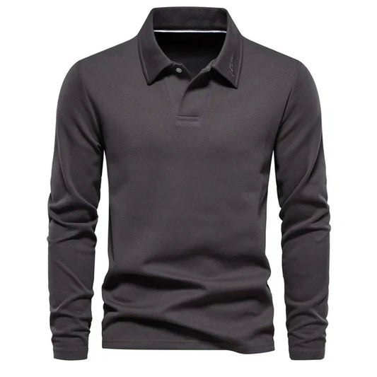 Yarno Blouse | Polo Blouse met lange mouwen voor heren