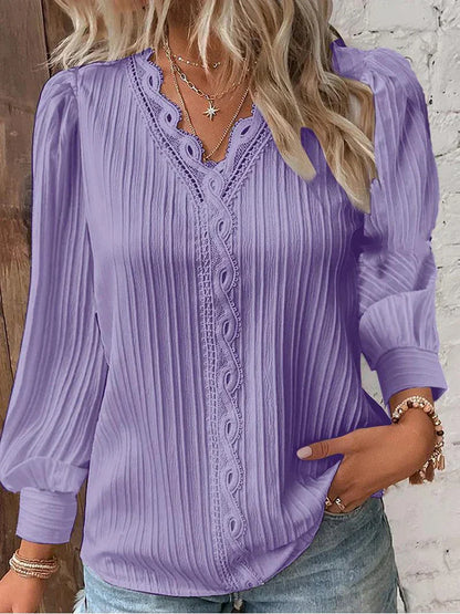 Lunorix™ Lichtgewicht Blouse met Kanten Detail