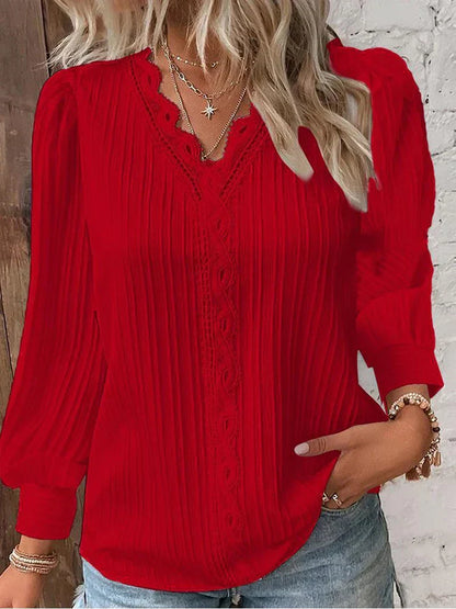 Lunorix™ Lichtgewicht Blouse met Kanten Detail