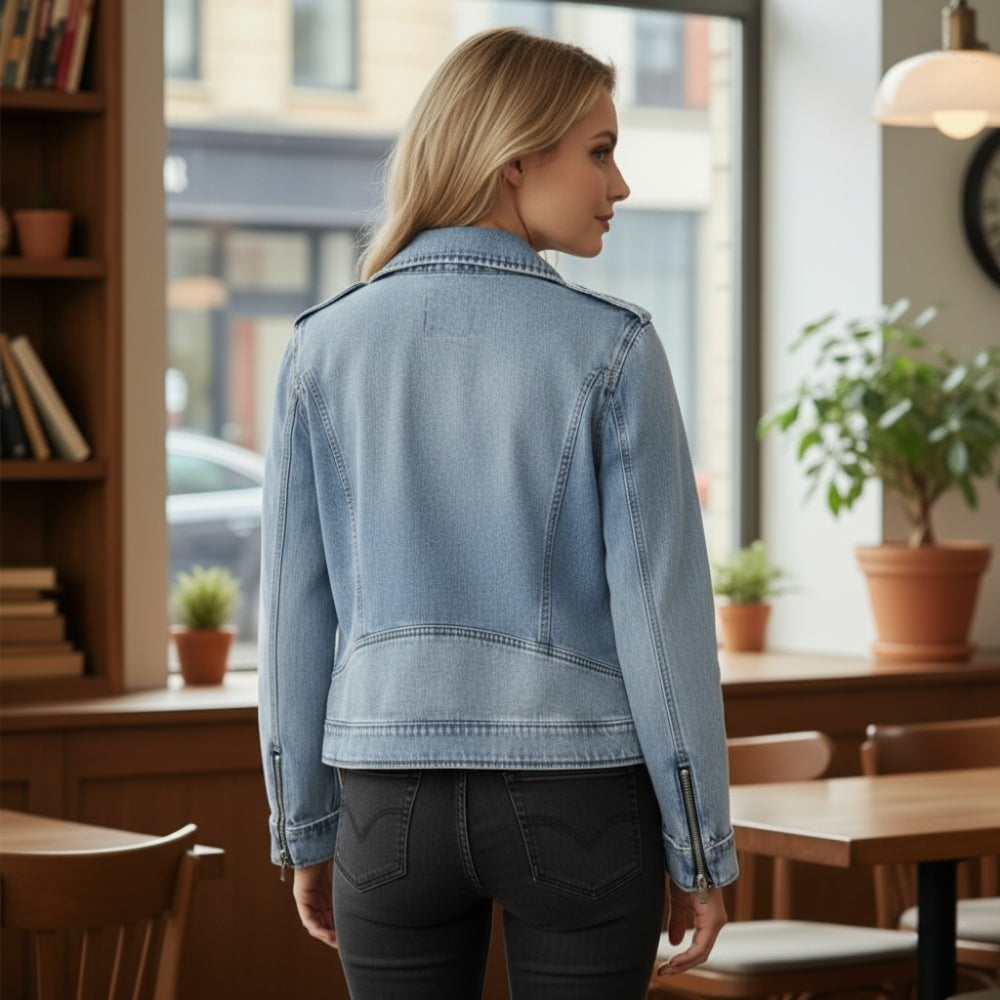 Aerin | Chique en comfortabel damesjack van verwassen denim