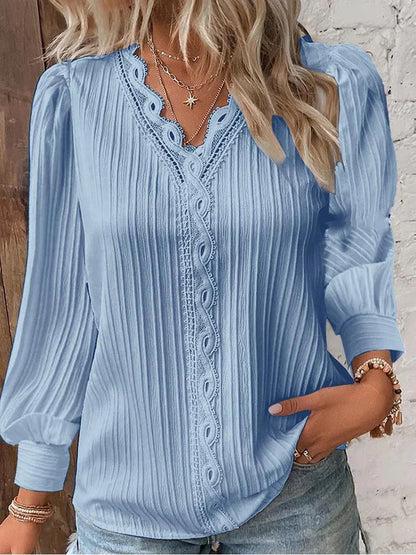 Lunorix™ Lichtgewicht Blouse met Kanten Detail