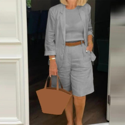 Luxe jas en shortset voor dames