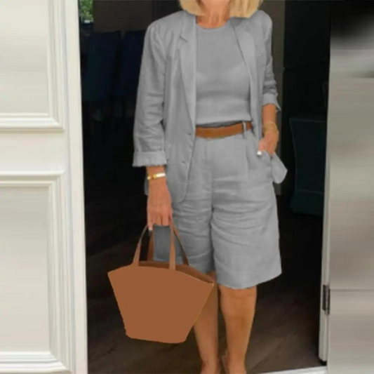 Luxe jas en shortset voor dames