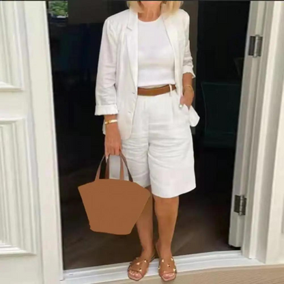 Luxe jas en shortset voor dames