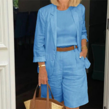 Luxe jas en shortset voor dames