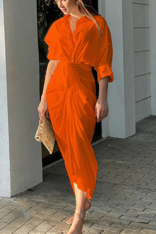 Ares - Midi-Jurk met Knoopsluiting