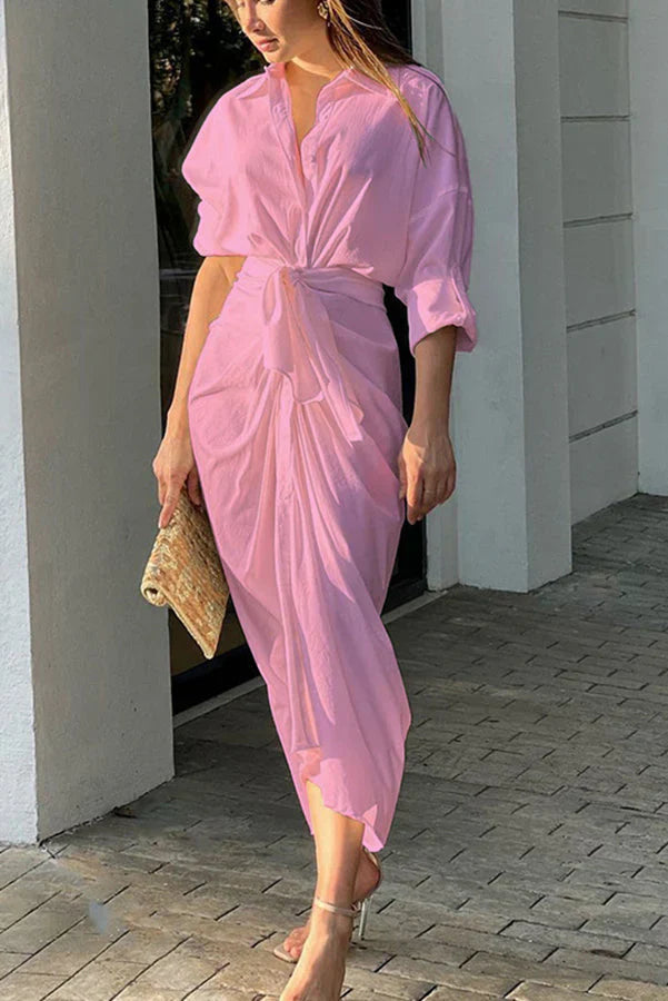Ares - Midi-Jurk met Knoopsluiting