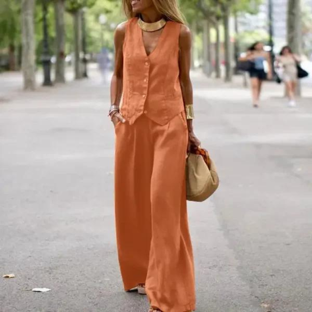 Elegant-set voor dames - top en broek