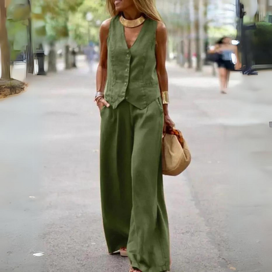 Elegant-set voor dames - top en broek