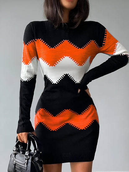 Sigrun | Elegante gebreide bodycon mini jurk