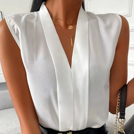 Santorini blouse in mouwloze