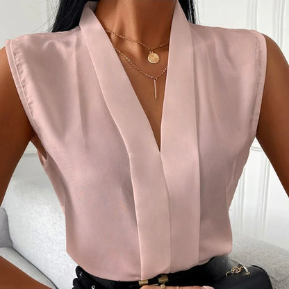 Vikkie Blouse | Mouwloze Blouse