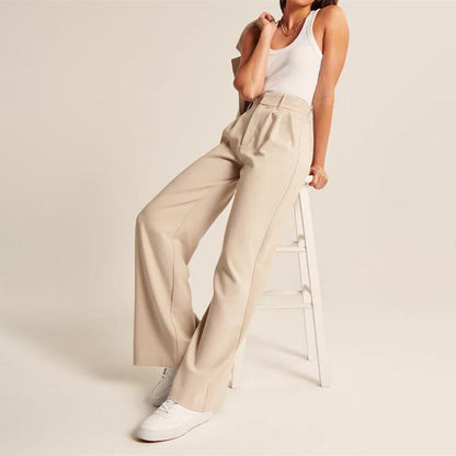 Nora | Wijde Pantalon | Elegante Look | Luxe Blend