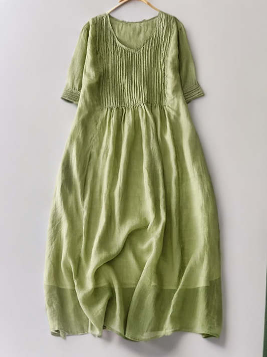Bianca - Elegante geplooide losse jurk