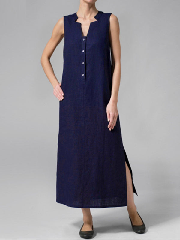 Blakely - Maxi-jurk met knopen en schuifpasvorm