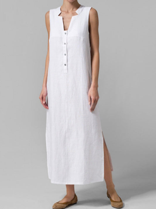 Blakely - Maxi-jurk met knopen en schuifpasvorm