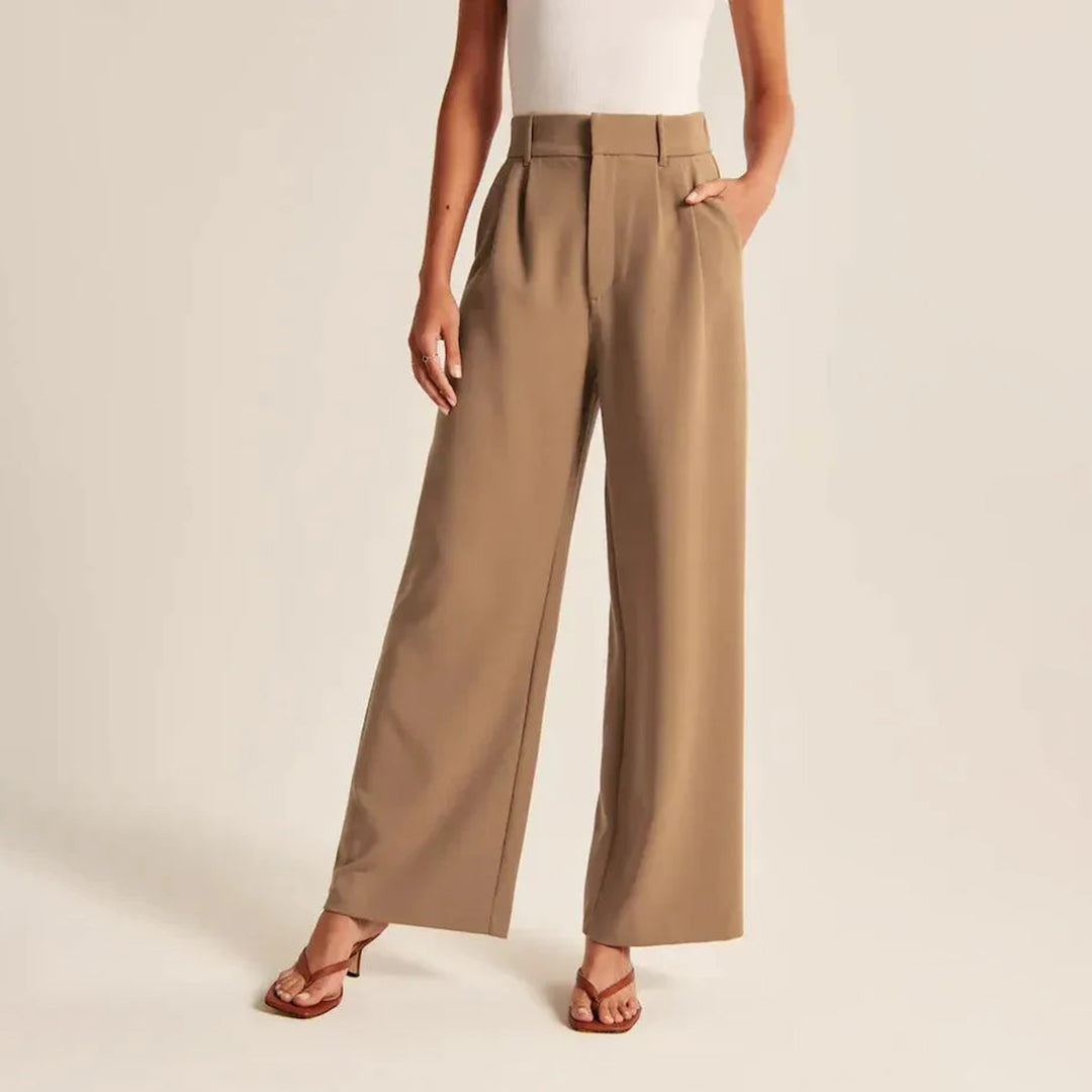 Nora | Wijde Pantalon | Elegante Look | Luxe Blend