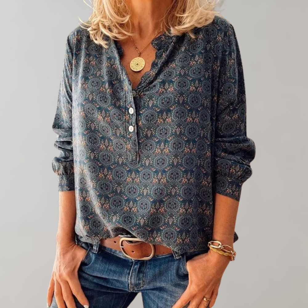 AMANDA | Klassiek vintage damesblouse