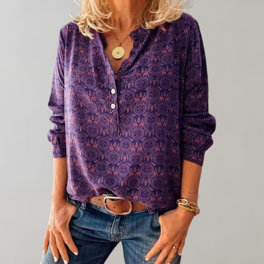 Ulysse Blouse | Vintage Blouse met Lange Mouwen