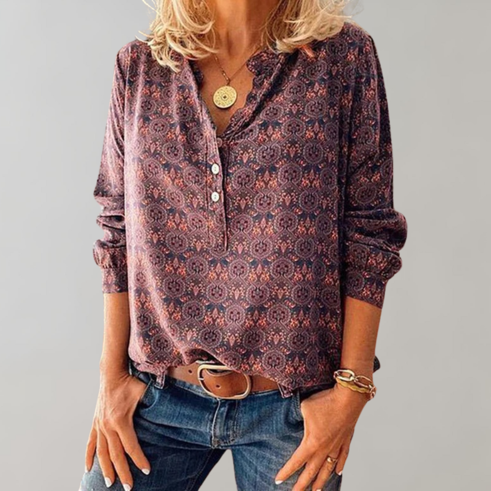 Ulysse Blouse | Vintage Blouse met Lange Mouwen