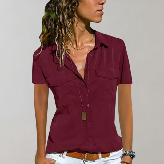 Helen - Blouse met Knoopsluiting voor Dames - Modern & Comfortabel