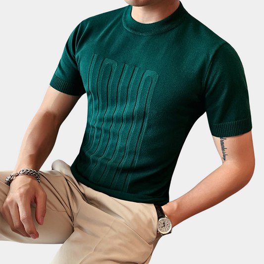 Keiland Shirt | Rond Hals Gebreid Hemd voor Mannen