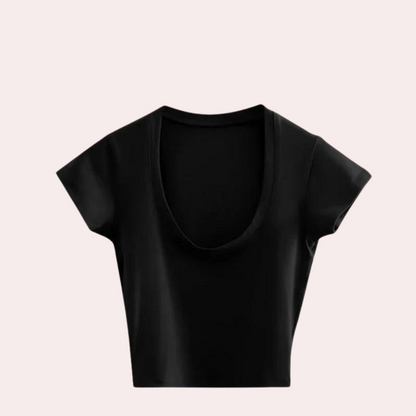 Ellen - Cropped T-Shirt - Modern & Makkelijk te Dragen