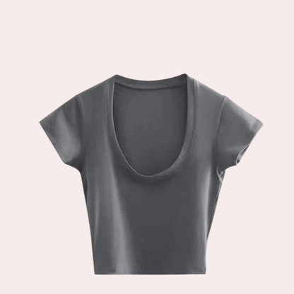 Ellen - Cropped T-Shirt - Modern & Makkelijk te Dragen