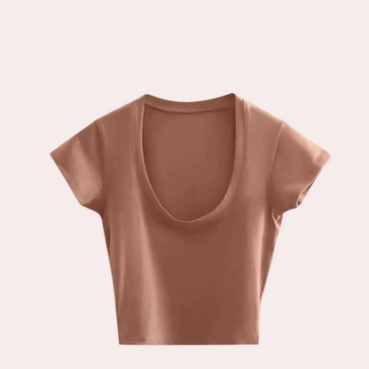 Ellen - Cropped T-Shirt - Modern & Makkelijk te Dragen