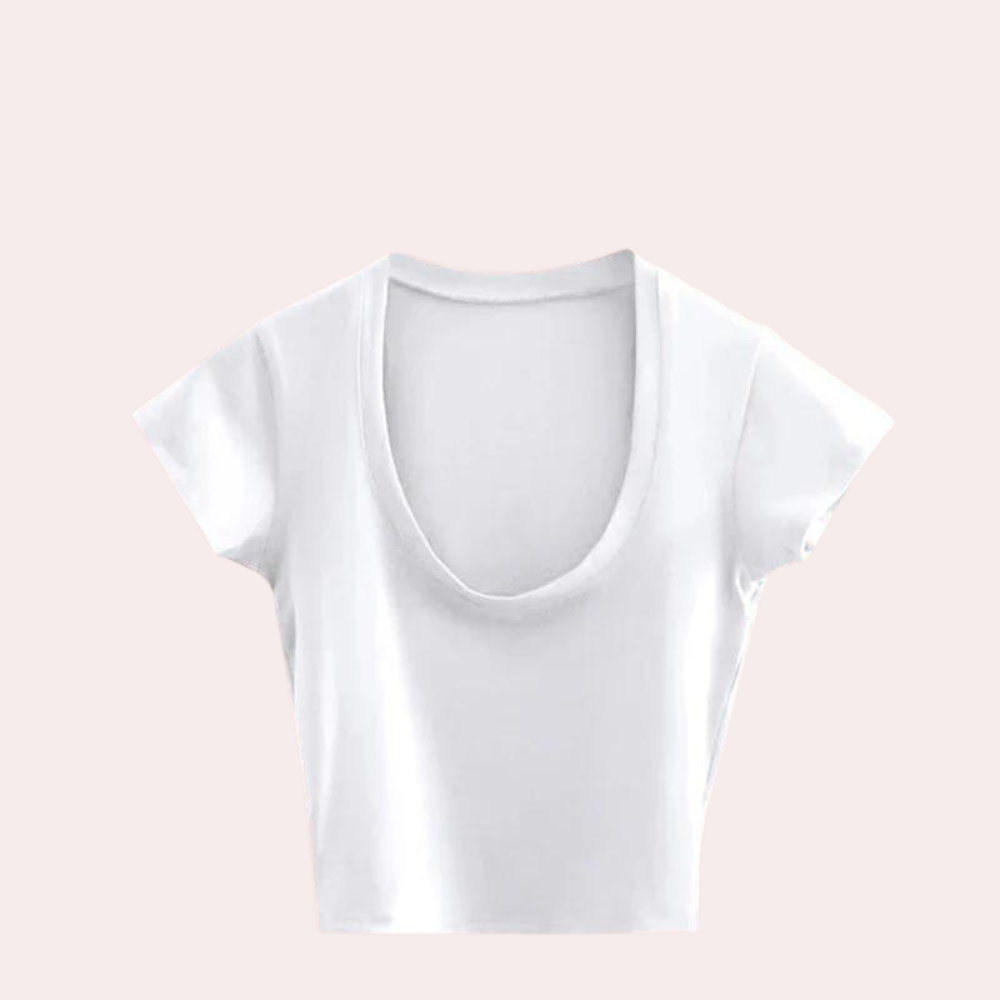 Ellen - Cropped T-Shirt - Modern & Makkelijk te Dragen