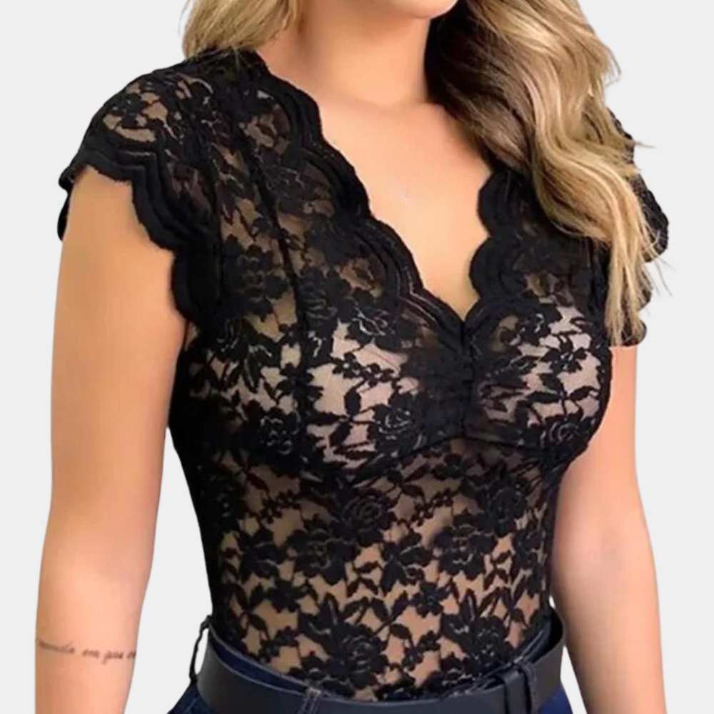 Dora - Kanten Blouse voor Dames - Klassiek & Comfortabel