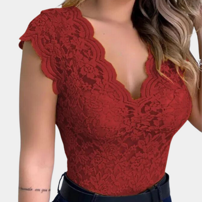 Dora - Kanten Blouse voor Dames - Klassiek & Comfortabel