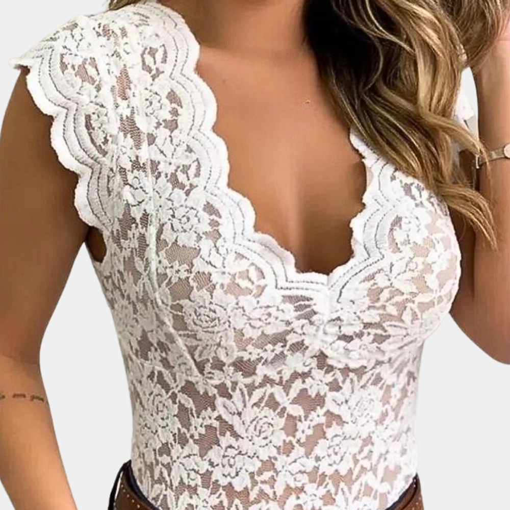 Dora - Kanten Blouse voor Dames - Klassiek & Comfortabel