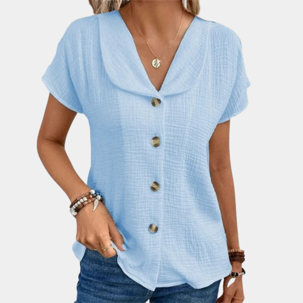 Marilyn - Blouse met Knopen - Lichtgewicht & Comfortabel