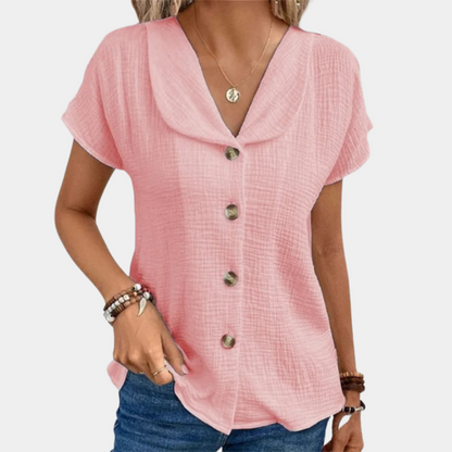 Marilyn - Blouse met Knopen - Lichtgewicht & Comfortabel