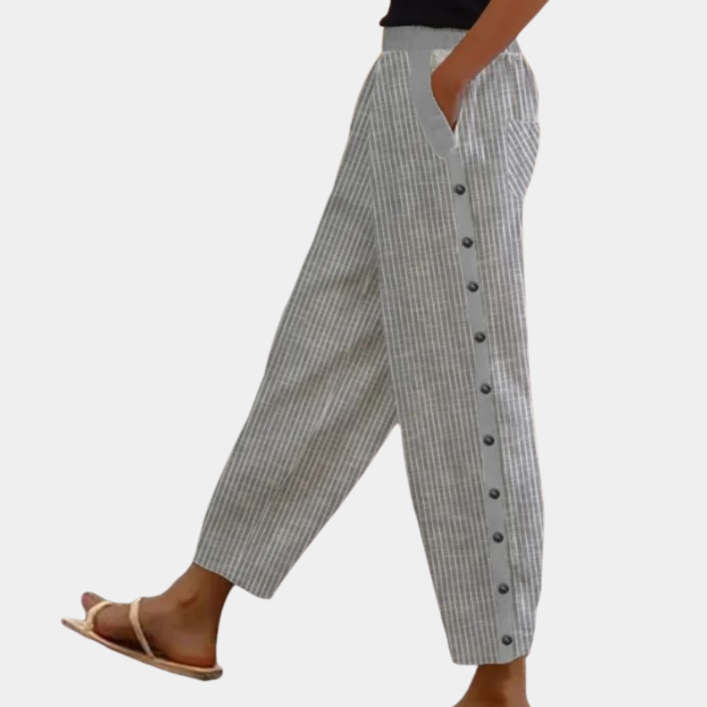 Chique gestreepte broek voor dames