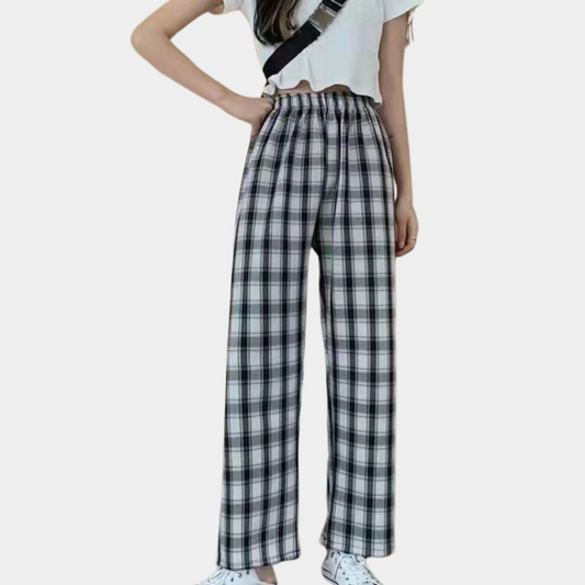Moderne geruite broek voor dames
