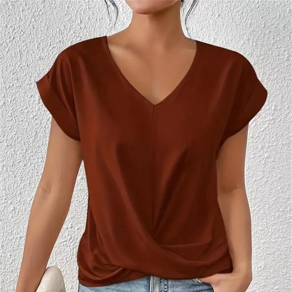 Diana - V-hals Blouse voor Dames - Zacht & Veelzijdig
