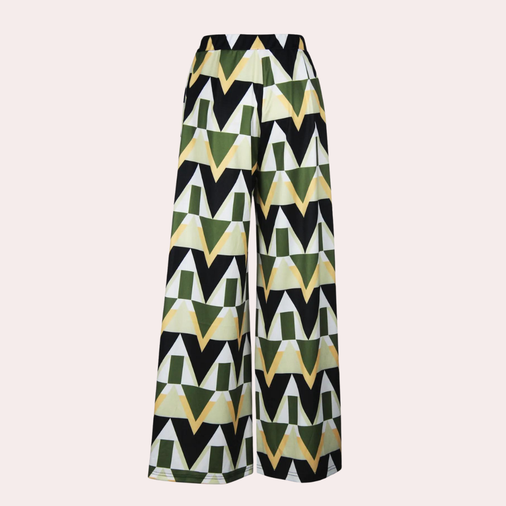 Wijde broek met hoge taille voor dames