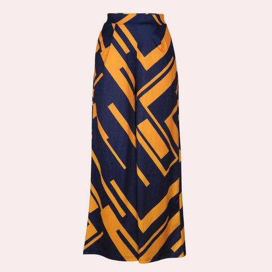 Wijde broek met hoge taille voor dames
