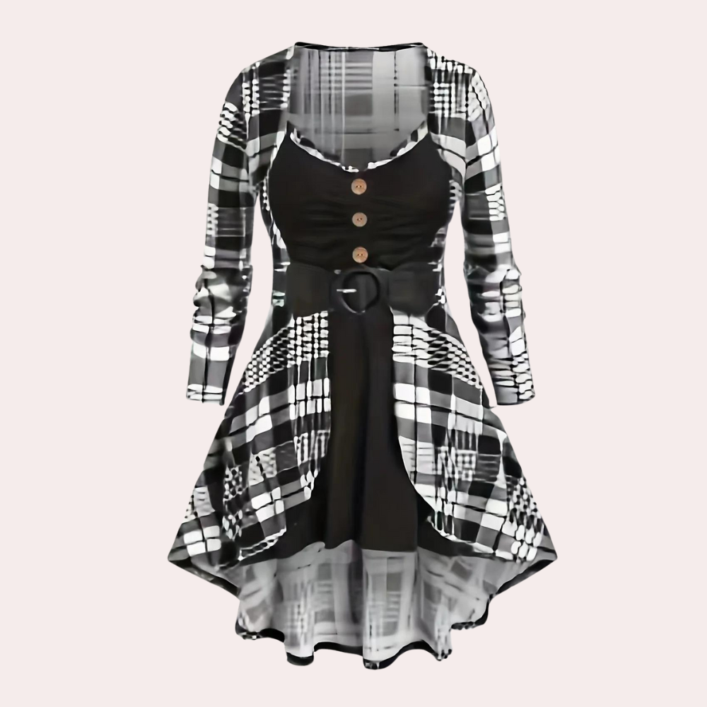 Andrada - Casual Geruite Jurk voor dames