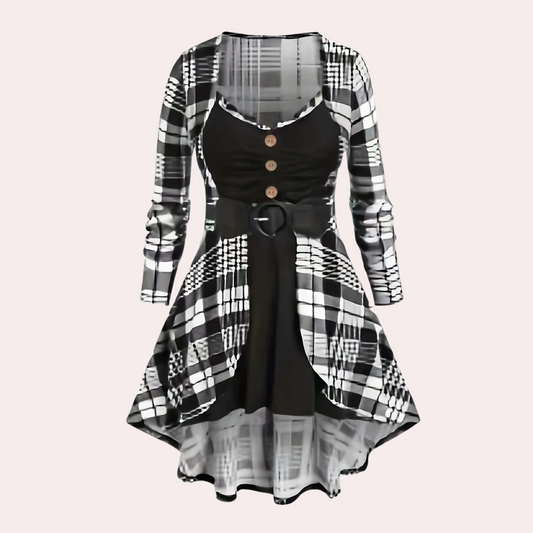 Andrada - Casual Geruite Jurk voor dames