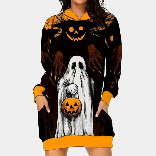 Cili - Halloween Jurk met Kap voor Dames