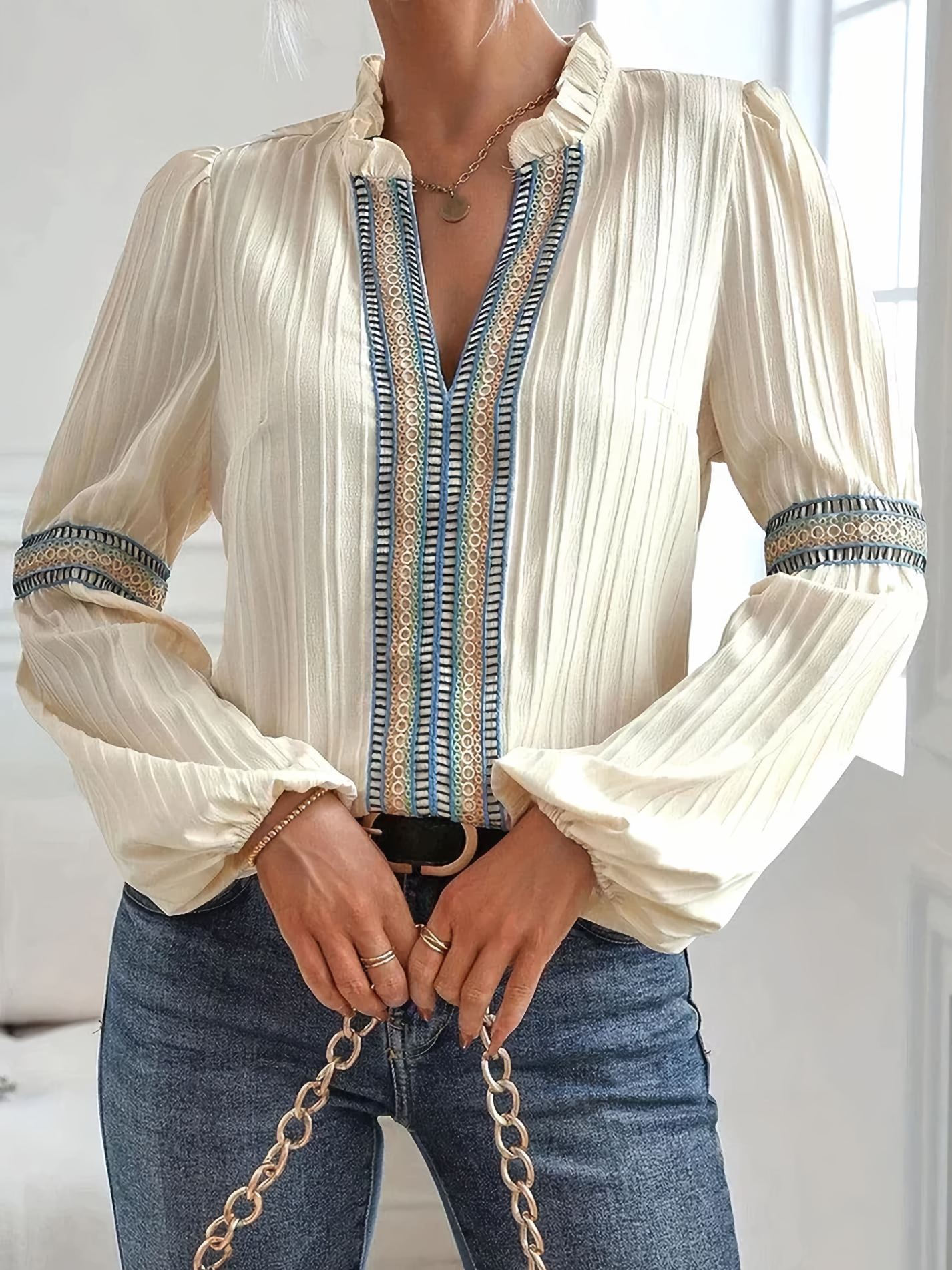 Kiara - Kanten blouse